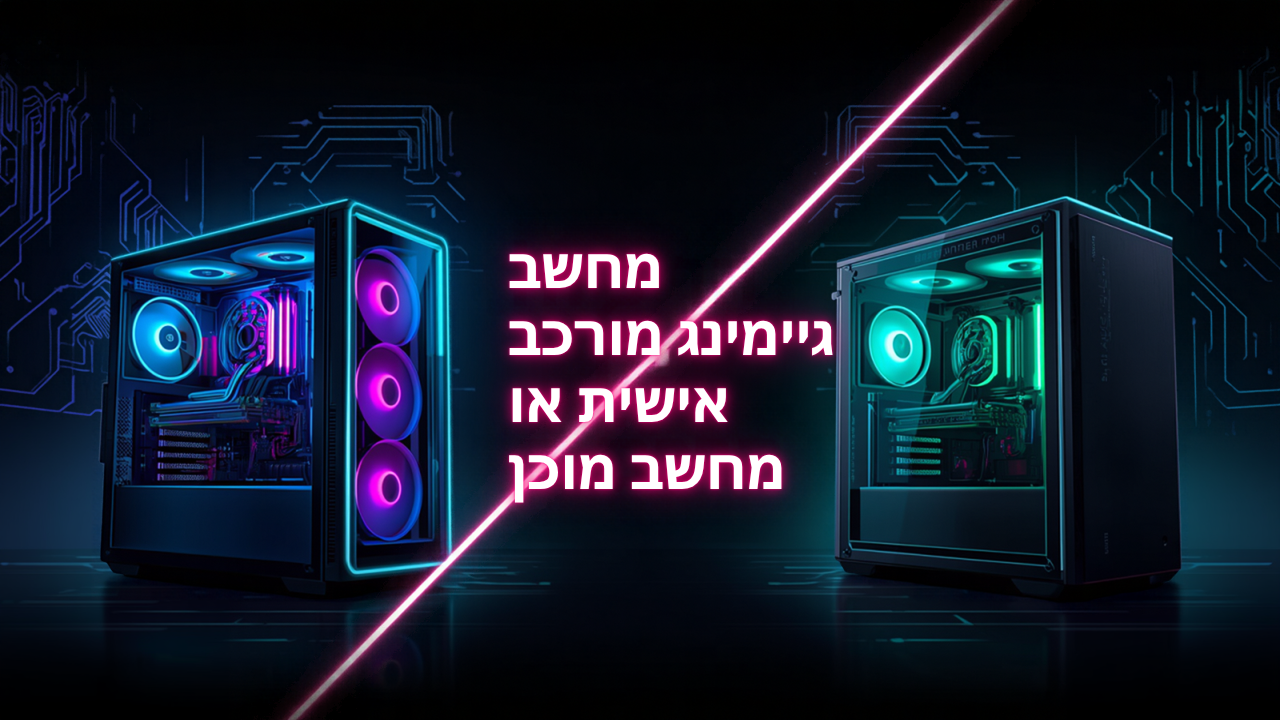 Dual Gaming Setup with Custom and Pre-built PCs מחשב גיימינג מורכב אישית